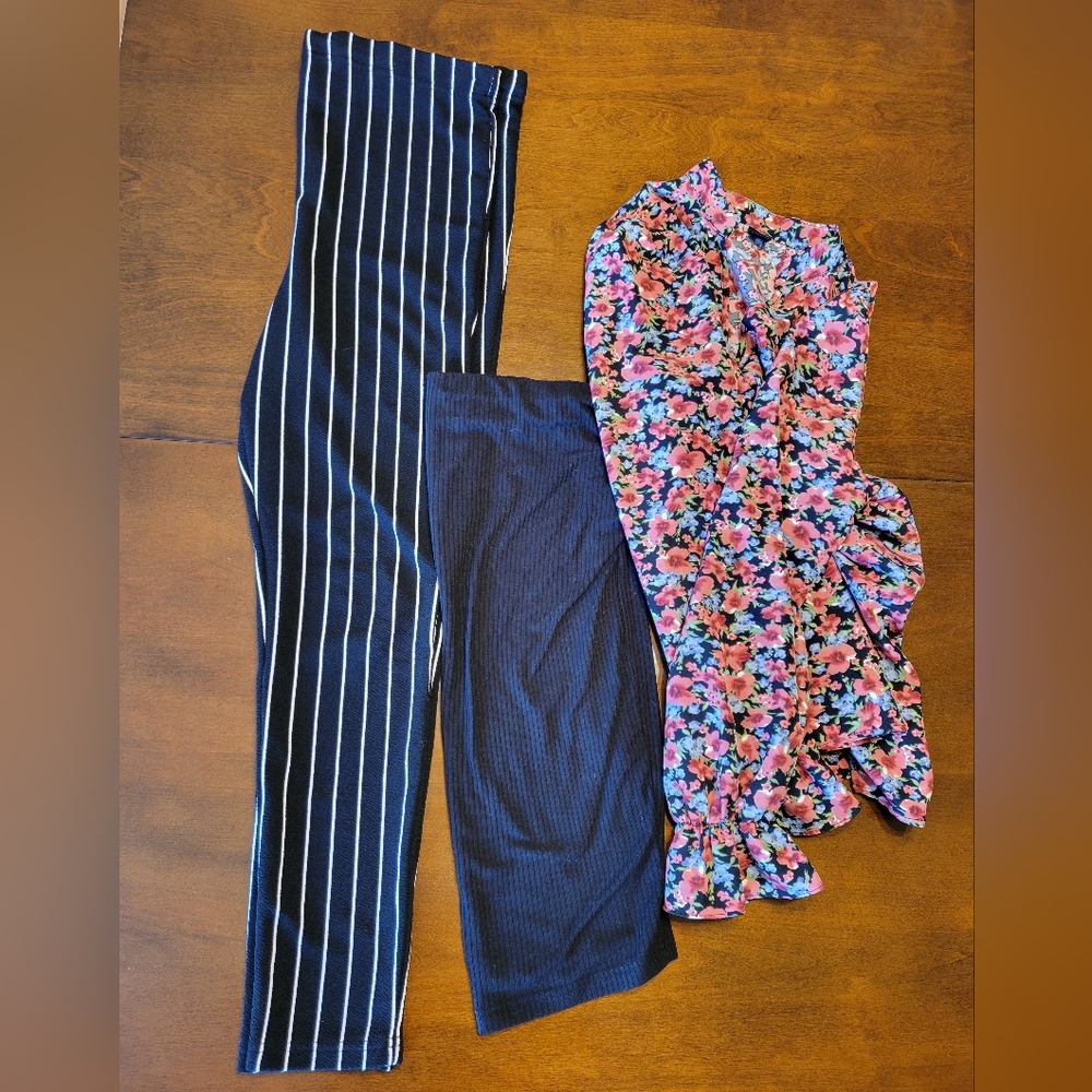 XSmall Shein Bundle Floral and Striped Women's Set